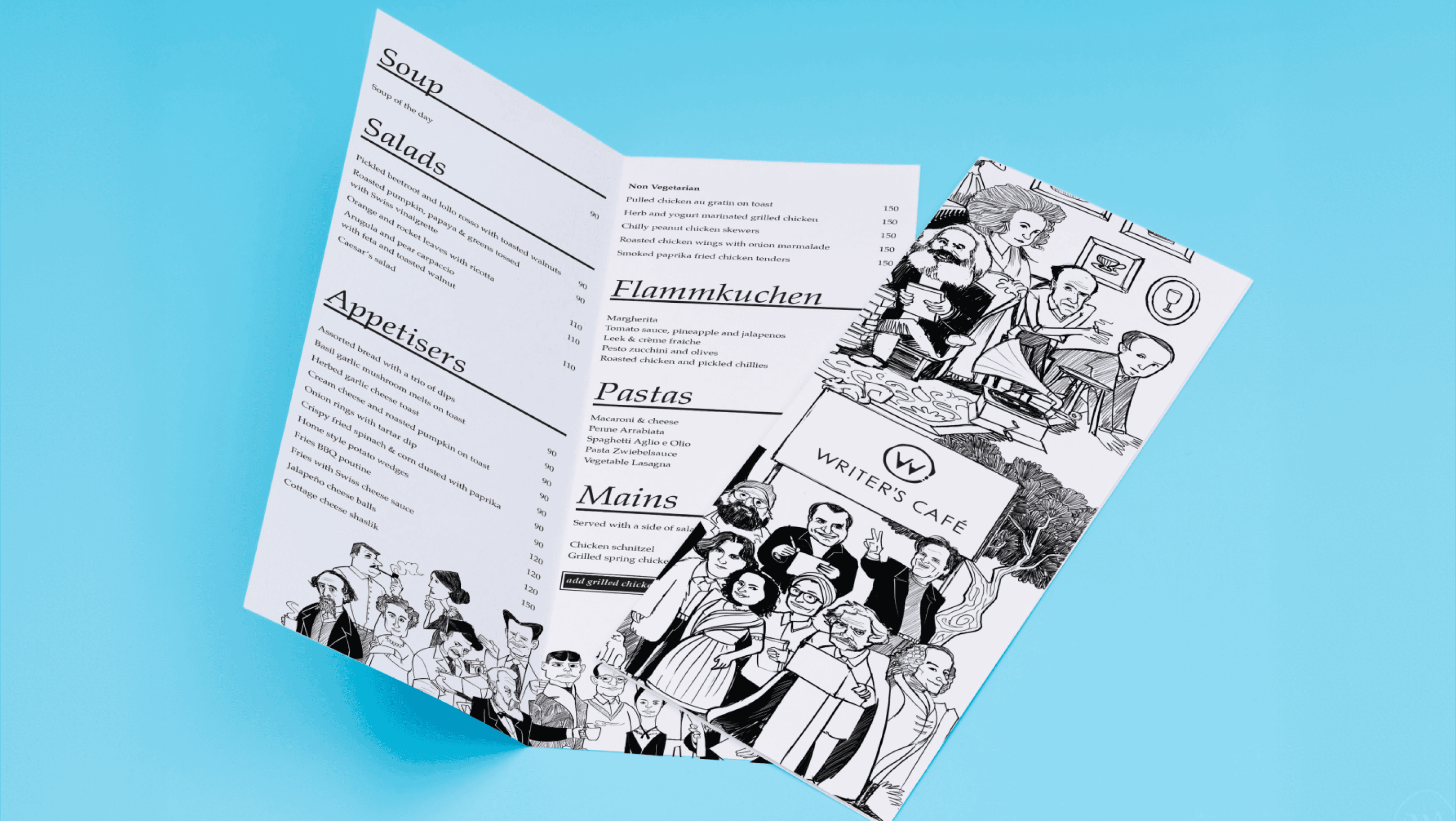 Writer's Café menu